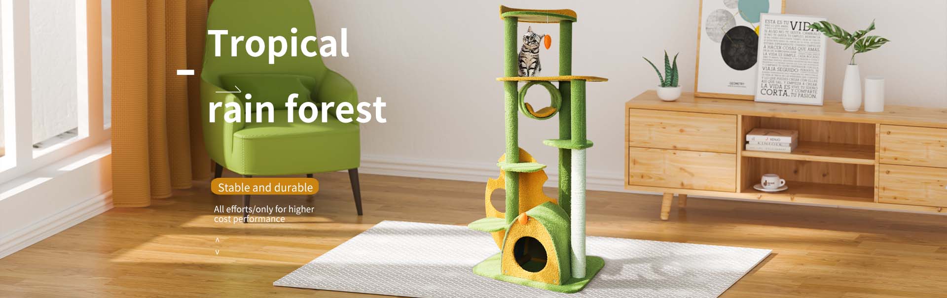 green plant cat tree