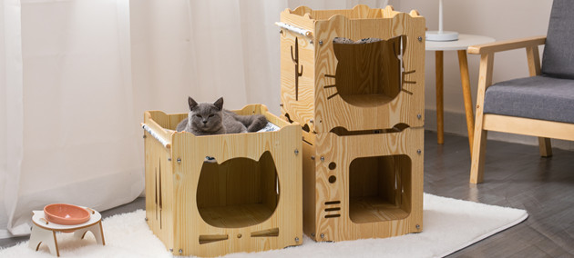 Square cat nest